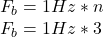 F_b=1Hz*n\\F_b=1Hz*3