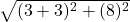 \sqrt{(3+3)^2+(8)^2}\\