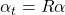 \alpha _t = R \alpha