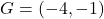 G = (-4,-1)