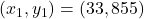 (x_1,y_1) = (33,855)