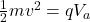 \frac{1}{2} mv^2 = q V_a