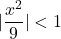| \dfrac{x^2}{9}|  < 1