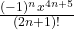 \frac{(-1)^{n}x^{4n+5}}{(2n+1)!}