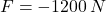 F = -1200\,N