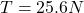 T = 25.6 N