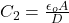Rendered by QuickLaTeX.com C_2 = \frac{\epsilon_oA}{D}