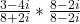 \frac{3-4i}{8+2i}*\frac{8-2i}{8-2i}