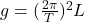 g=(\frac{2\pi}{T})^2 L