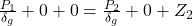 Rendered by QuickLaTeX.com \frac{P_1}{\delta_g} +0+0=\frac{P_2}{\delta_g} +0+Z_2