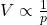 V\propto \frac{1}{p}