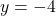 y =  - 4