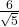  \frac{6}{ \sqrt{5} } 