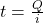 t = \frac{Q}{i}