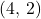 (4,\, 2)