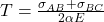 T&=\frac{\sigma_{AB}+\sigma_{BC}}{2\alpha E}
