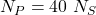 N_P = 40\ N_S