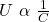 U\  \alpha\ \frac{1}{C}