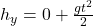 h_y=0 + \frac{gt^2}{2}
