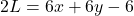 2L = 6x + 6y- 6