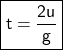 \boxed{\bold{\sf t=\frac{2u}{g}}}
