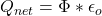 Q_{net} =  \Phi *  \epsilon_o