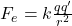 F_e=k\frac{qq'}{r^2}