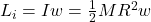 L_i = Iw = \frac{1}{2} MR^2 w