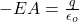 - E  A  =  \frac{q}{\epsilon_o }