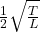 \frac{1}{2} \sqrt{\frac{T}{L} }