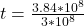 t = \frac{3.84 * 10^8 }{3*10^8}