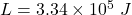 L=3.34\times 10^5\ J