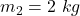Rendered by QuickLaTeX.com m_2=2\ kg
