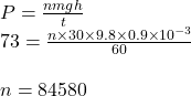 P = \frac{n m gh}{t}\\\373 =\frac{n\times 30\times9.8\times 0.9\times 10^{-3}}{60}\\\\n =84580