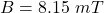 B = 8.15\ mT