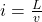 i=\frac{L}{v}