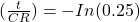 (\frac{t}{CR} ) = -In(0.25)