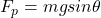 F_p = mg sin \theta