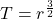 T=r^{\frac{3}{2}}
