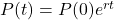 P(t) = P(0)e^{rt}