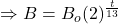 \Rightarrow B=B_o(2)^\frac{t}{13}