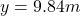 y=9.84m