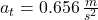 a_{t} = 0.656\,\frac{m}{s^{2}}