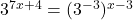 3^{7x + 4} = (3^{-3})^{x-3}