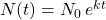 N(t)=N_0\,e^{kt}