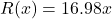 R(x)=16.98x