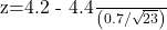 $z=\frac{4.2 - 4.4}{\left(0.7 / \sqrt{23} \right)}  $