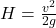 H = \frac{v^2}{2g}