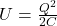 U = \frac{Q^2}{2C}