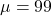 Rendered by QuickLaTeX.com \mu = 99
